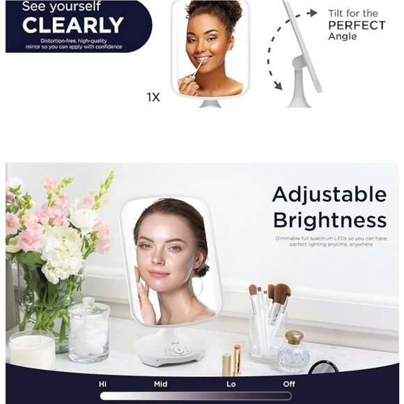 IHome Reflect Mirror, Bluetooth Speaker, LED Lights Adjustable Vanity Mirror - Picture 11 of 16